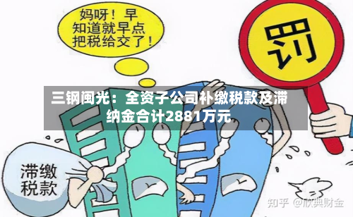 三钢闽光：全资子公司补缴税款及滞纳金合计2881万元-第1张图片